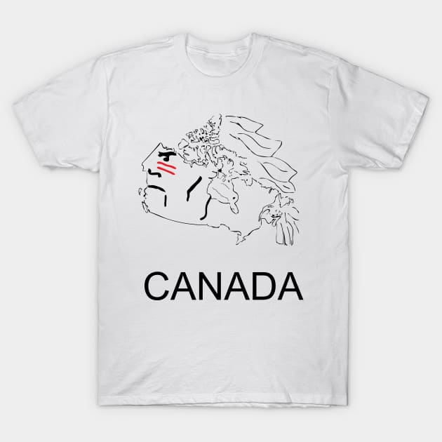 A funny map of Canada T-Shirt by percivalrussell